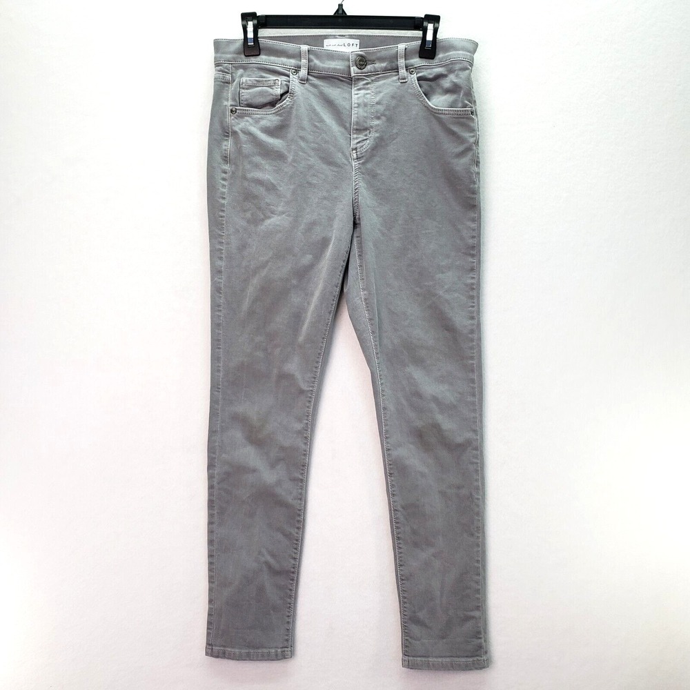 LOFT Jeans Womens 29/8 Gray Modern Skinny Crop Denim Casual Pants Retro‎ Grunge